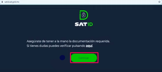 Paso 4 cambio de contraseña por el portal del SAT-ID
